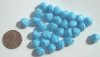 30 9mm Satin Blue Nugget Beads